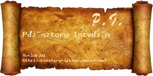 Pásztory István névjegykártya