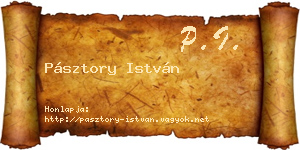 Pásztory István névjegykártya