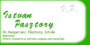 istvan pasztory business card