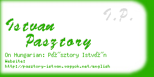 istvan pasztory business card